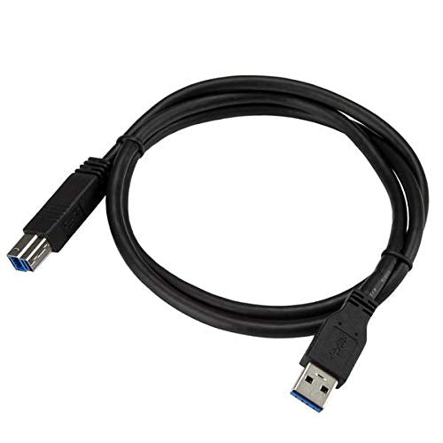 StarTech.com 1m 3 ft Certified SuperSpeed USB 3.0 A to B Cable Cord - USB 3 Cable - 1x USB 3.0 A (M), 1x USB 3.0 B (M) - 1 meter, Black (USB3CAB1M) 3 feet