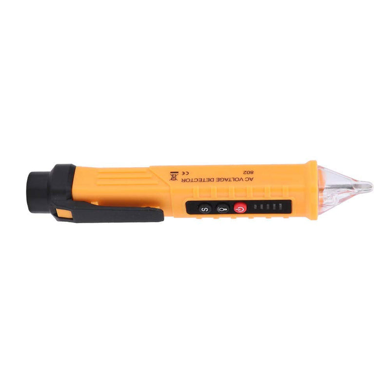 Test Pencil Electric Meter Voltage Detector High Accuracy Sensitivity Tester Pen High Precision Smart Electroscope with Dual Voltage Range 48 to 1000V 12 to 1000V for Line Detection(Yellow)
