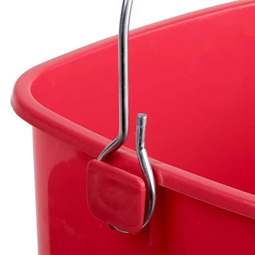 Small Red Sanitizing Bucket - 3 Quart Cleaning Pail - Set of 3 Square Containers 3 Pack