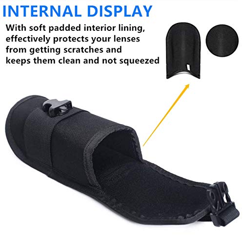 ACEXIER MOLLE Glasses Pouch Outdoor Durable Tactical Pouch Sunglasses Case Army Style Flashlight Pouch with Buckle Black