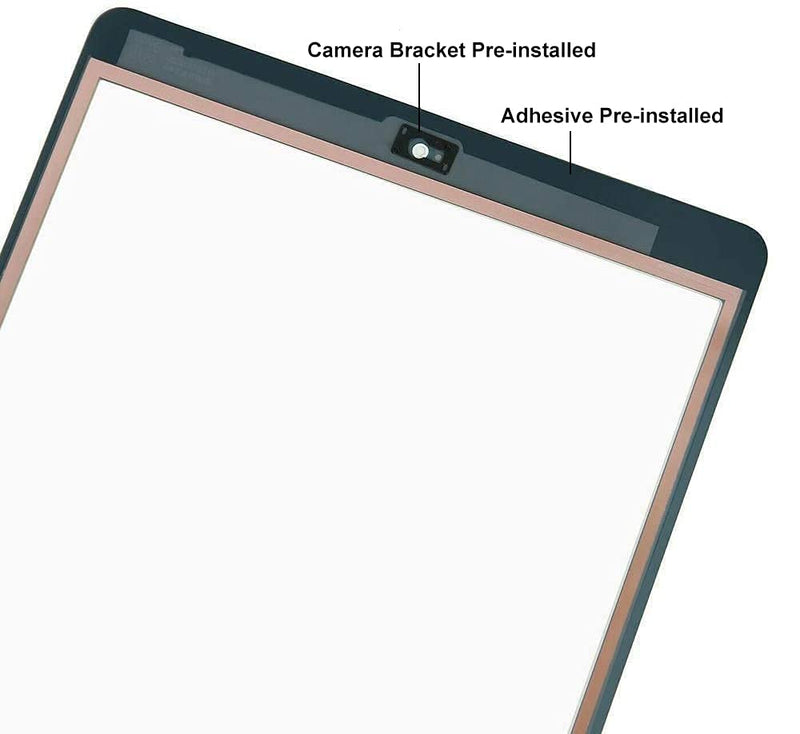 Touch Screen Replacement 2 Pack for iPad 7 7th/8 8th Gen Digitizer 2019/2020 10.2 Inch,for 7th 8th Generation A2197 A2198 A2200, A2270 A2428 A2429 A2430 with Home Button (White) White