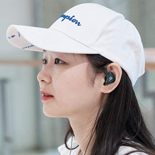 KBEAR KS2 Ear Monitor, Stereo Sound in Ear Headphone, Yinyoo HiFi Monitor Ear Earbud Headset Noise Cancelling Hybrid 1BA 1DD Earphone with Removable Cable for Running Walking (no mic, KS2 Black) without mic