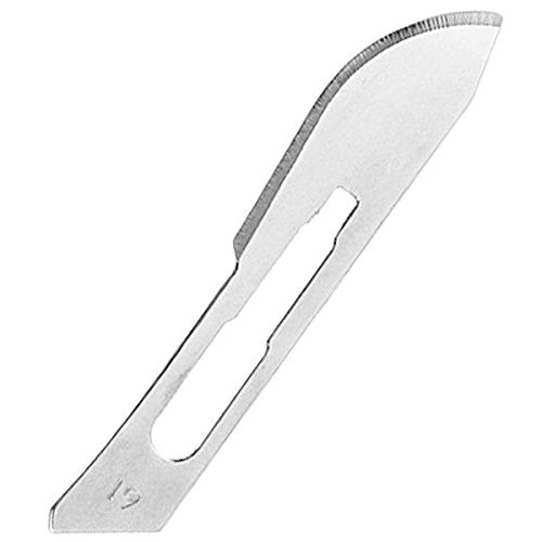 May Set - 100 pieces of scalpel blades figure 19 made of carbon steel - replacement blades individually sterile packed + 1 x May - scalpel holder made of stainless steel
