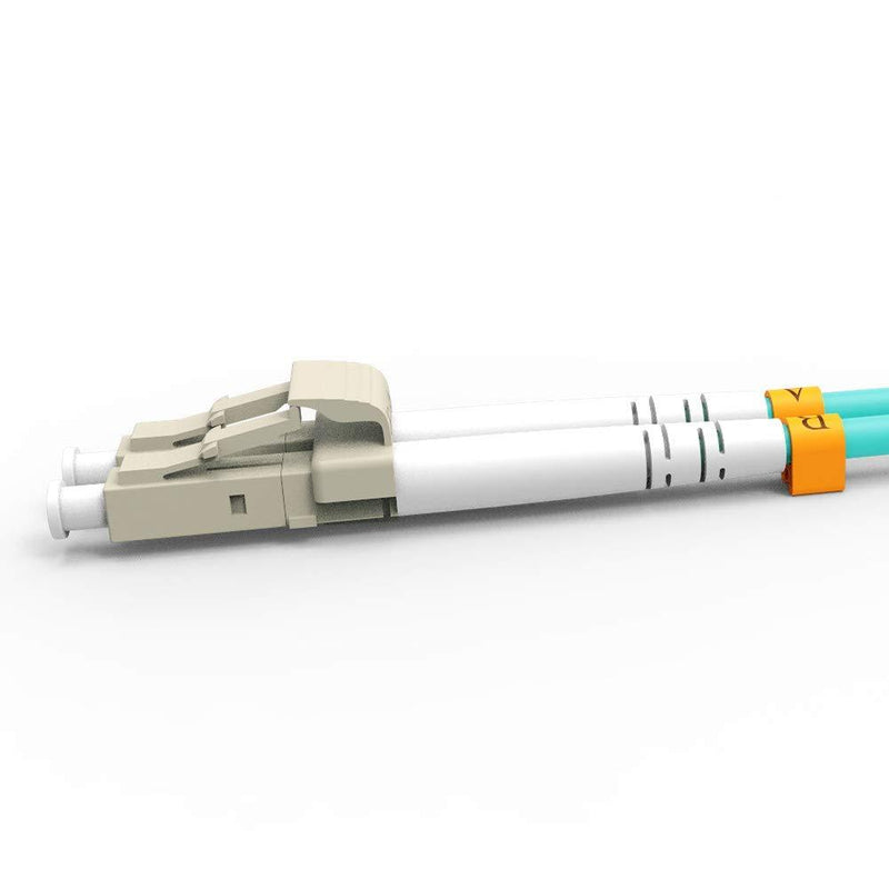 Fiber Patch Cable, VANDESAIL 10G Gigabit Fiber Optic Cables with LC to LC Multimode OM3 Duplex 50/125 OFNP (1M, OM3-5Pack) 1M