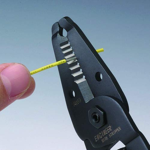 precision wire strippers for thin gauge wire, professional grade, super sharp carbon steel jaws. Made in Japan. ENGINEER pa-06