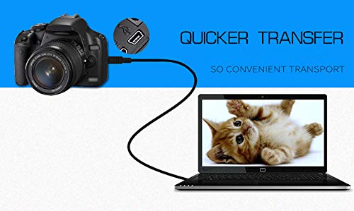 Sqrmekoko USB Cable Compatible with Canon Camera, Data Interface Cable Compatible with Canon PowerShot ELPH EOS DSLR Cameras and Camcorders