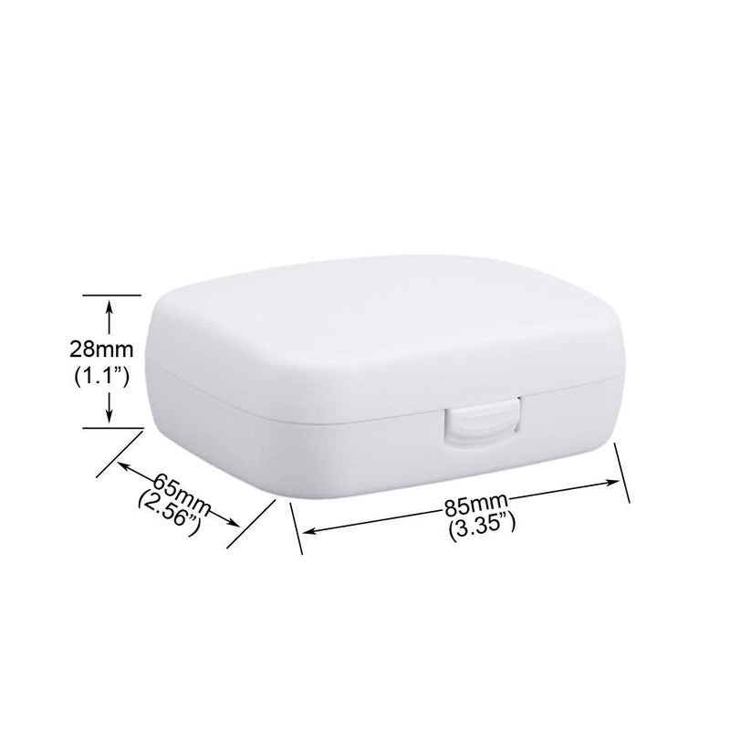 Hearing Aid Case Hard - Portable Protective Storage Case for BTE CIC IIC ITE (White)