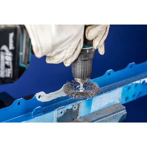 PFERD round brush untangled RBU | Ø 50x15mm shaft ø 6mm steel wire ø 0.20 | 43198001 – for straight grinders, drills, flexible shafts round brush with shaft 6mm Ø 50 untangled; Filling material steel 0.20 mm