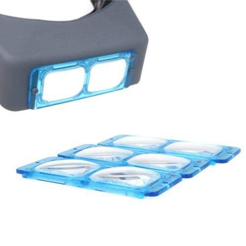PHYHOO Headband Magnifier Binocular Magnifying Glass Jewelry Magnifiers Head-mounted Double Lens Reading Jewelers Tools Head Wearing 4 Magnifications