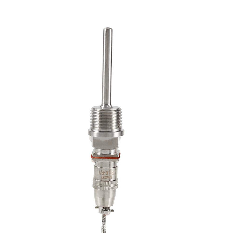 RTD PT100 Thermocouple Temperature Sensor Probe 1/2" NPT Thread Connector with 3 Wires 2M Cable, -58~572°F (-50~300°C)