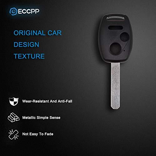 ECCPP Replacement fit for Uncut Keyless Entry Remote Control Car Key Fob Shell Case Honda Accord/CR-V/Pilot/Civic/Fit OUCG8D-380H-A (Pack of 2)