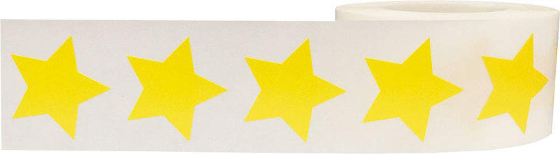 Yellow Star Shape Stickers 1 Inch 500 Adhesive Labels