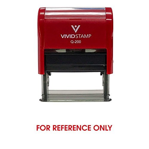 for Reference Only Self Inking Rubber Stamp (Red Ink) - Medium Medium - 9/16" x 1-1/2" Red