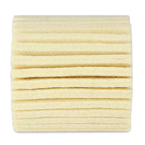 BHA Felt Flap Wheel Buffing and Polishing Drum, 4" x 4" with 3/4" Quad Keyway