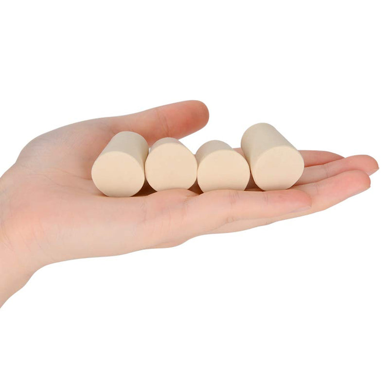 StonyLab Solid Rubber Stoppers, 10-Pack 3# White Tapered Lab Seal Rubber Stoppers, Fits All StonyLab Glassware with 19/22 Joint 3# 10 Pack