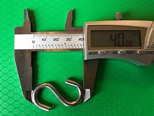 S Hook - Marine Grade 316 Stainless Steel 1.56" Long, 5/32" Thick Metal Hook for Hanging and Utility Use (20) 20