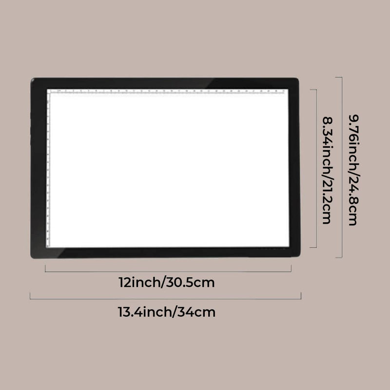 Photomyne Magnetic Light Pad Backlight Hands-Free Ultra-Thin Ultimate Brightness for Supporting Photo Slides and Film Negative Scanning (Includes USB Adapter) - Black