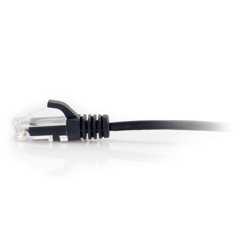 C2G 01105 Cat6 Slim Cable - Snagless Unshielded Slim Network Patch Cable, Black (6 Feet, 1.82 Meters) 28 AWG 6-feet