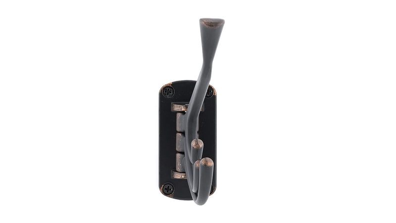 Richelieu Hardware 76464BAG Nystrom Triple Utility Swivel Hook, Brushed Oil-Rubbed Bronze Brushed Oil-Rubbed Bronze Finish