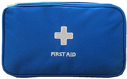 First Aid Bag - First Aid Kit Bag Empty for Home Outdoor Travel Camping Hiking, Mini Empty Medical Storage Bag Portable Pouch (Blue) Blue