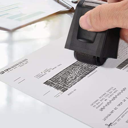 Smartdio Identity Anti-Theft Stamp Wide Roller Stamp Perfect for Privacy Protection- Security Stamp-Uses for Protection Your Confidential Address, Bank Statement