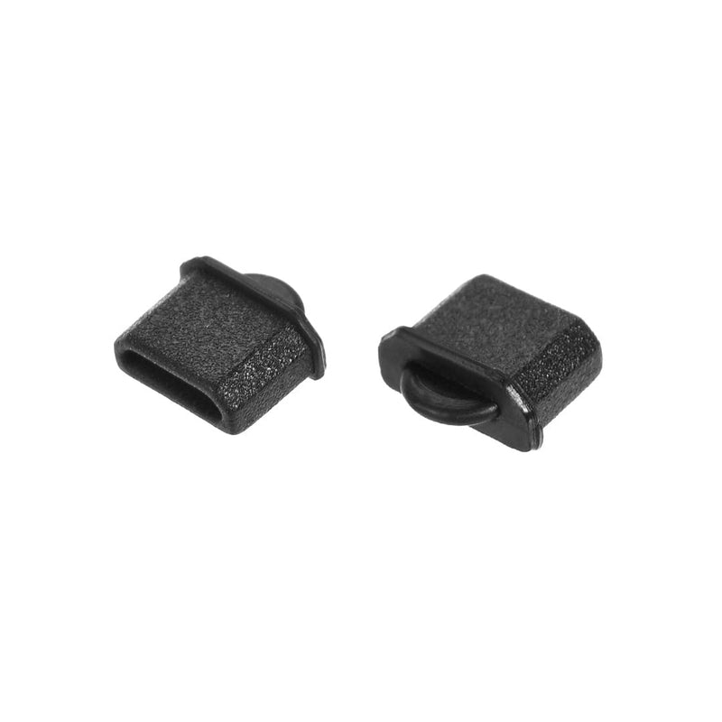 uxcell 20pcs Micro Silicone Protectors Male Port Anti Dust Cap Cover Black