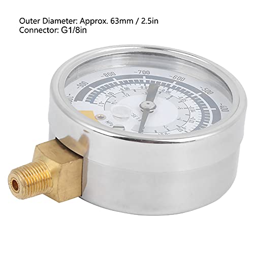 Accurate Pressure Gauge, Air Gauge, 0-14 PSI Vacuum Meter, Industrial Measuring Tools, NPT1/8" Connector for Vacuum Pump