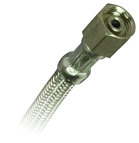 Fluidmaster 12IM72 Braided Stainless Steel Ice Maker Connector Water Line with Dual 1/4-In. x 1/4-In. Female Compression Threads, 6 Ft. (72-In.) Length 6 Feet
