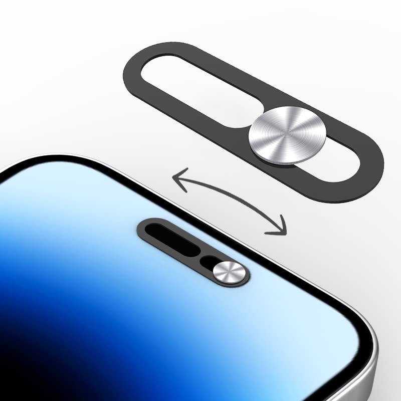 Front Camera Cover, Camera Cover Compatible with iPhone 14Pro/14Pro Max,Webcam Cover Protector Protect Privacy and Security(2PCS,Silver)