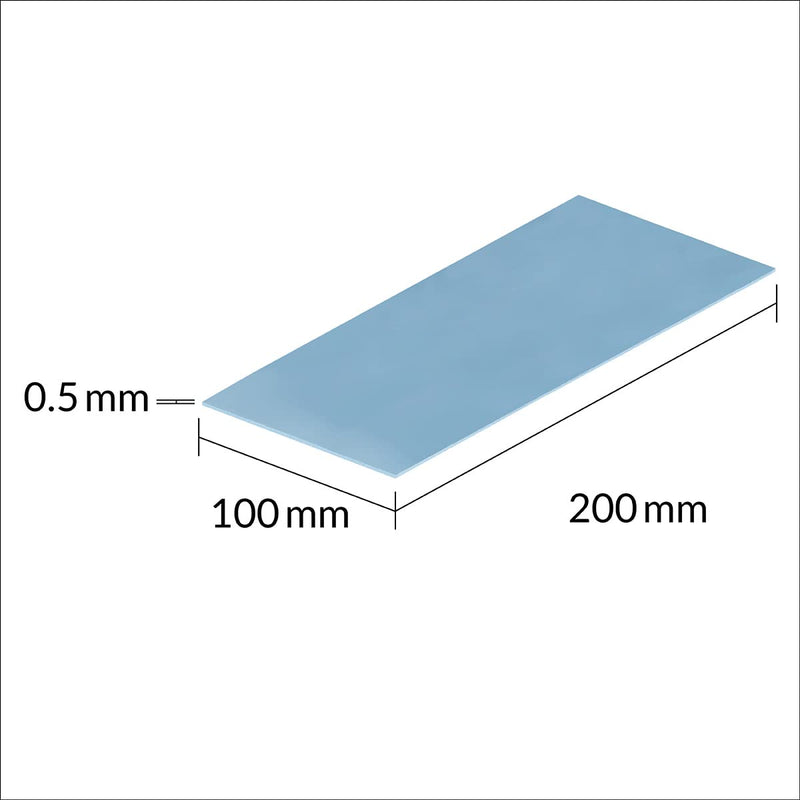 ARCTIC TP-3: Premium Performance Thermal Pad, 200 x 100 x 0.5 mm (2 Pieces) - High Performance, Particularly Soft, Ideal Gap Filler, Bridging Gaps, Safe Handling 200 x 100 x 0,5 mm (2 Pieces)