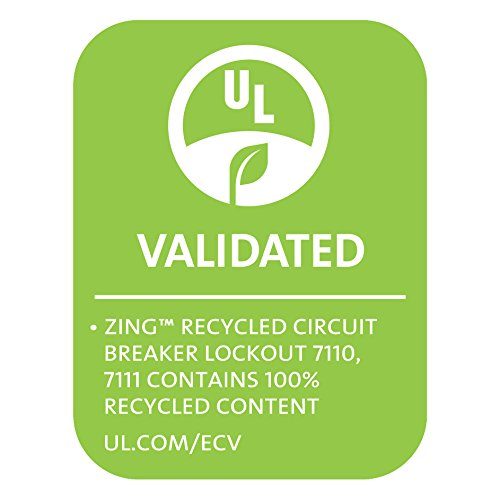 Zing Green Products 7110 USA Made Industrial Universal Circuit Breaker Lockout for Lockout Tagout, Red, 3 Pack