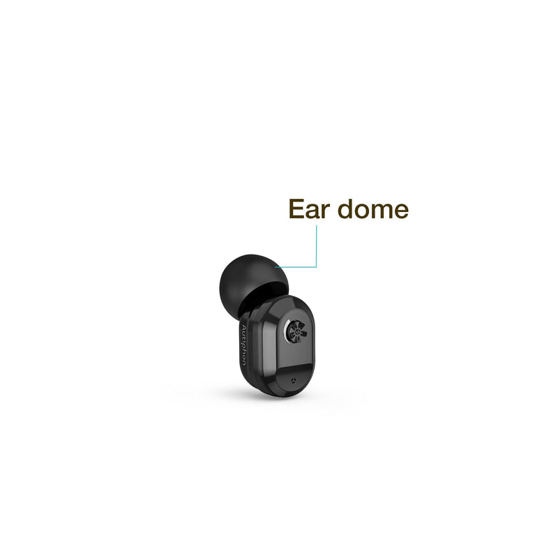 Autiphon Ear Domes for ITC CIC Hearing Aids, Recommend for Autiphon U01/U02 or Other Similar Devices, Black (M * 8) M
