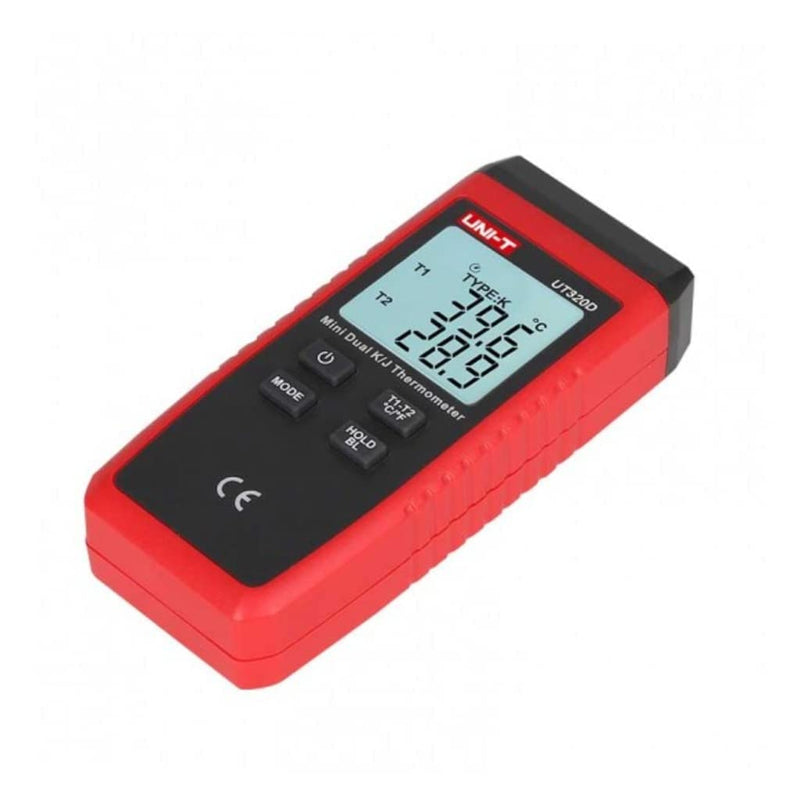 UNI-T UT320D Series UT320 Mini Contact Thermometer, Dual Channel, -50°C to 1300°C