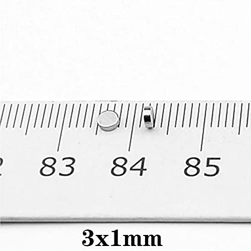 100PCS Mini Neodymium Disc Magnet, Powerful N35 Rare Earth Magnet - 3mm x 1mm, Pack of 100