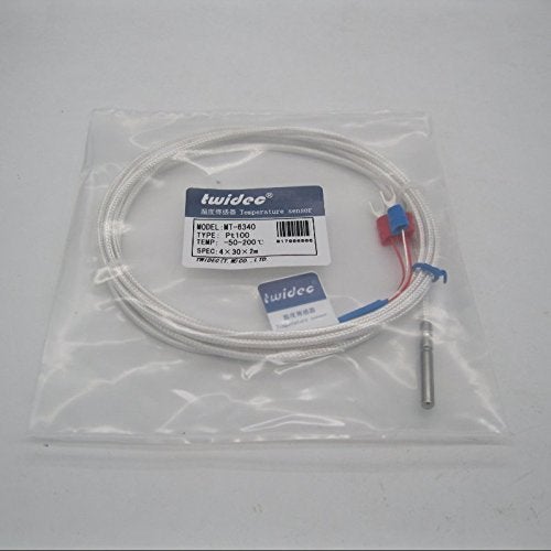 TWTADE PT100 Waterproof Temperature Sensor Three-wire Systemï¼ŒStainless Steel Probe(4Ã—30MM) Range:-50â„ƒ-200â„ƒ (6.6Feet) MT-6340-30mm 4mm x 30mm x 2M