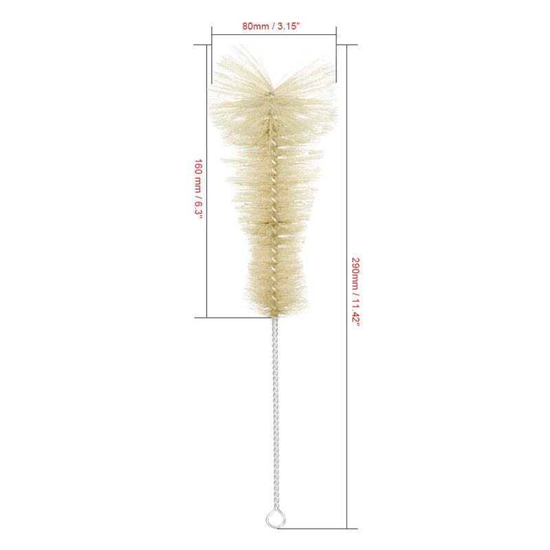 uxcell 2pcs Laboratory Test Tube 250ml Conical Flask Bristles Cleaning Brush