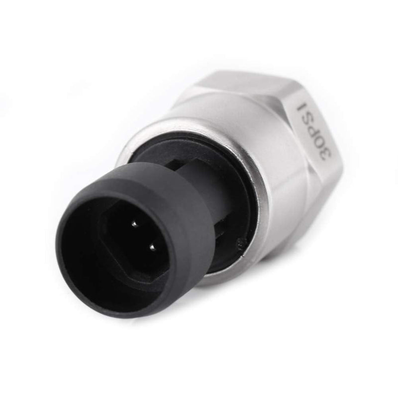 1/8" NPT Thread Stainless Steel Pressure Sensor, Fuel Pressure Sending, High Temperature 30 Psi Pressure Transducer for Oil Fuel Air Water(30PSI) 30PSI