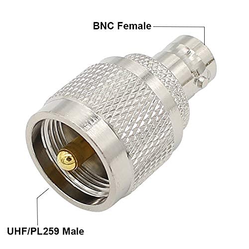 PL259 to BNC Adapter Male Female 4 Type RF Connector Kit Coax Coaxial BNC UHF Radio Adapter for Antennas Wireless LAN Device Radios