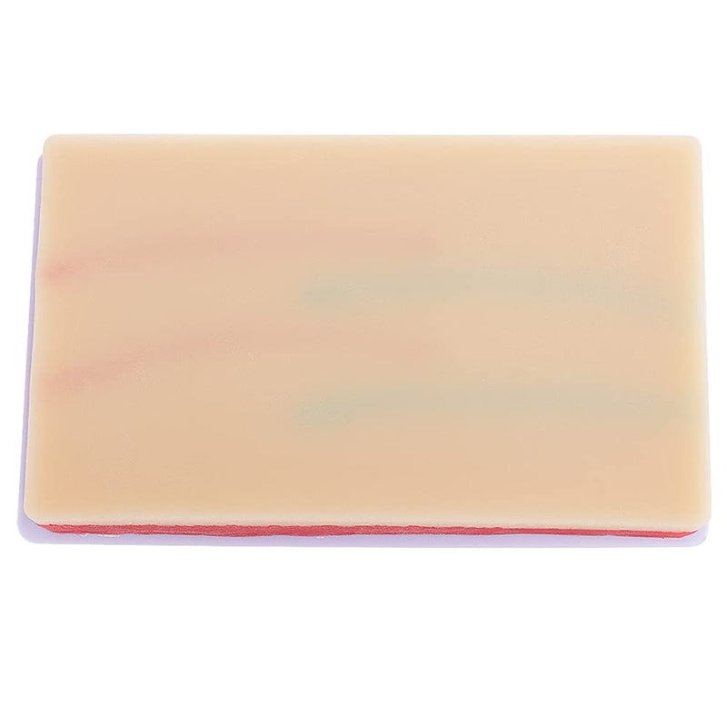 Venipuncture IV Injection Training Pad Model, Silicone Human Skin Suture Training Model, Injection Practice Pad, 4 Veins Imbedded, 3 Skin Layers(7.1" x 4" x 1.1")