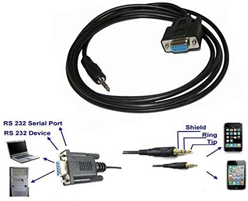 Relper-Lineso DB9Pin Female to DC3.5mm Serial Cable-6 Feet Black