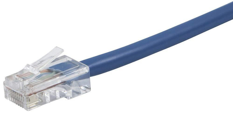 Monoprice ZerobootCat6 Ethernet Patch Cable - Network Internet Cord - RJ45, Stranded, 550Mhz, UTP, Pure Bare Copper Wire, 24AWG, 15ft, Blue - 113409