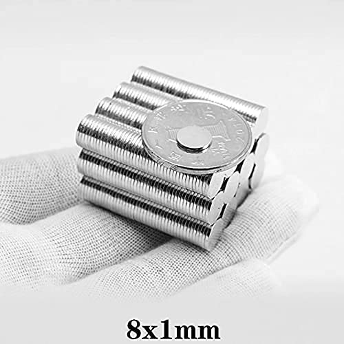 100PCS 8x1mm Powerful Strong Magnetic Magnet 8mmx1mm Permanent Neodymium Magnet disc 8x1mm Fridge Small Round Magnet 8*1 mm