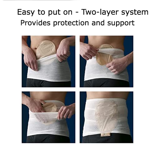 Corsinel StomaSafe Classic (Pack of 3) Ostomy/Hernia Light Support (White, M (38-46in) by TYTEX White Medium (Pack of 3)