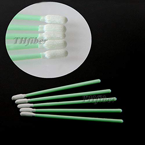 100 PCS Fiber Optic Cleaning Swab with 1.25MM / 2.5MM Long Foam Sponge Stick for SC/FC/ST LC/MU