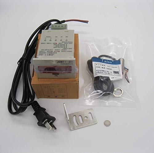 TWTADE/ 110-220VAC LED Auto Display Digital Counter 0-999999 6 Digits + Hall Proximity Sensor Switch Distance 10CM NPN NO + Holder US-JSQ+GD+CT 10mm Counter kit
