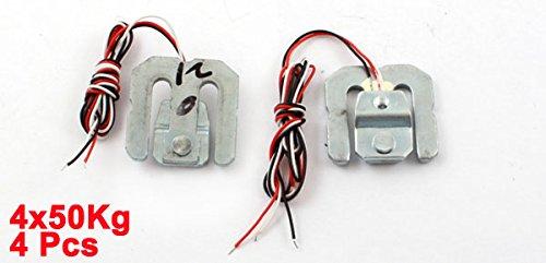 Uxcell 4Pcs 50 kg 110 lb, 3-Wired Half-Bridge Electronic Weighing Sensor