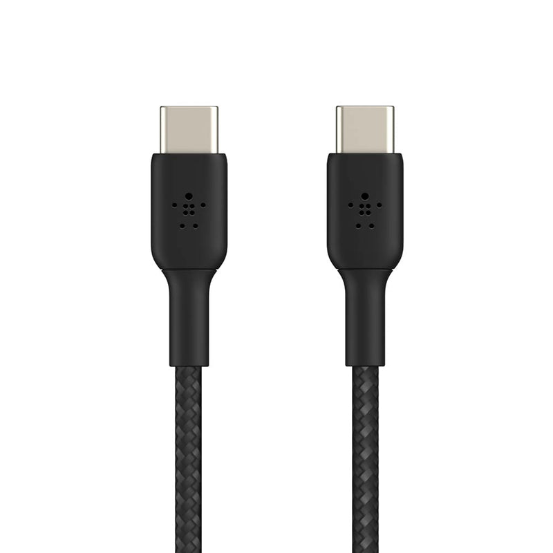 Belkin 3.3ft Boost Charge Braided USB-C to USB-C Cable for Galaxy S23, S22, Note10, Note9, Pixel 7, Pixel 6, iPad Pro, & More - Black