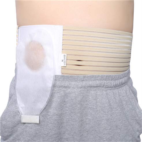 Ostomy Belt Colostomy Belt (Hole 3.14") Medical Stoma Support Ostomy Hernia Belt Ostomy Hernia Belt Stomach Truss Binder with Compression Support (S: 33.46''-37.40'') Small (Pack of 1)