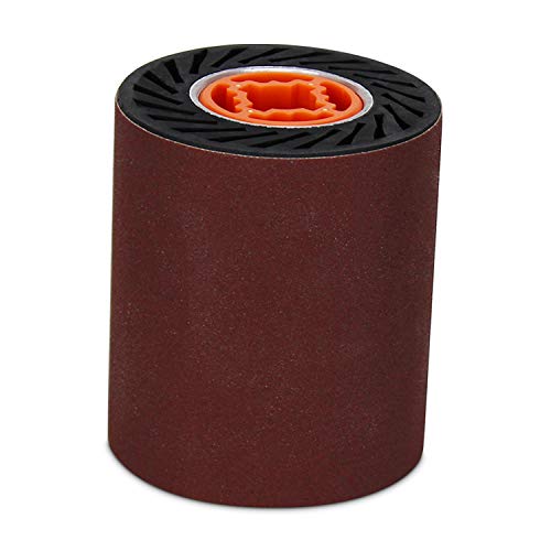 BHA Rubber Expanding Drum for Abrasive Sanding Bands, 3.5" x 4" with 3/4" Quad Keyway
