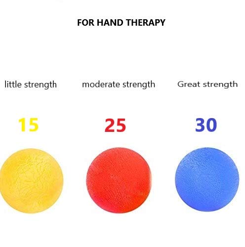 3 Pack Stress Relief Ball for Adult Anxiety and Sensory Toys for Kids Fidget - Gel Squishy Balls for ADHD, Autism - Hand Exercise Balls with 3 Levels Squeeze Resistance for Grip Strength Trainer